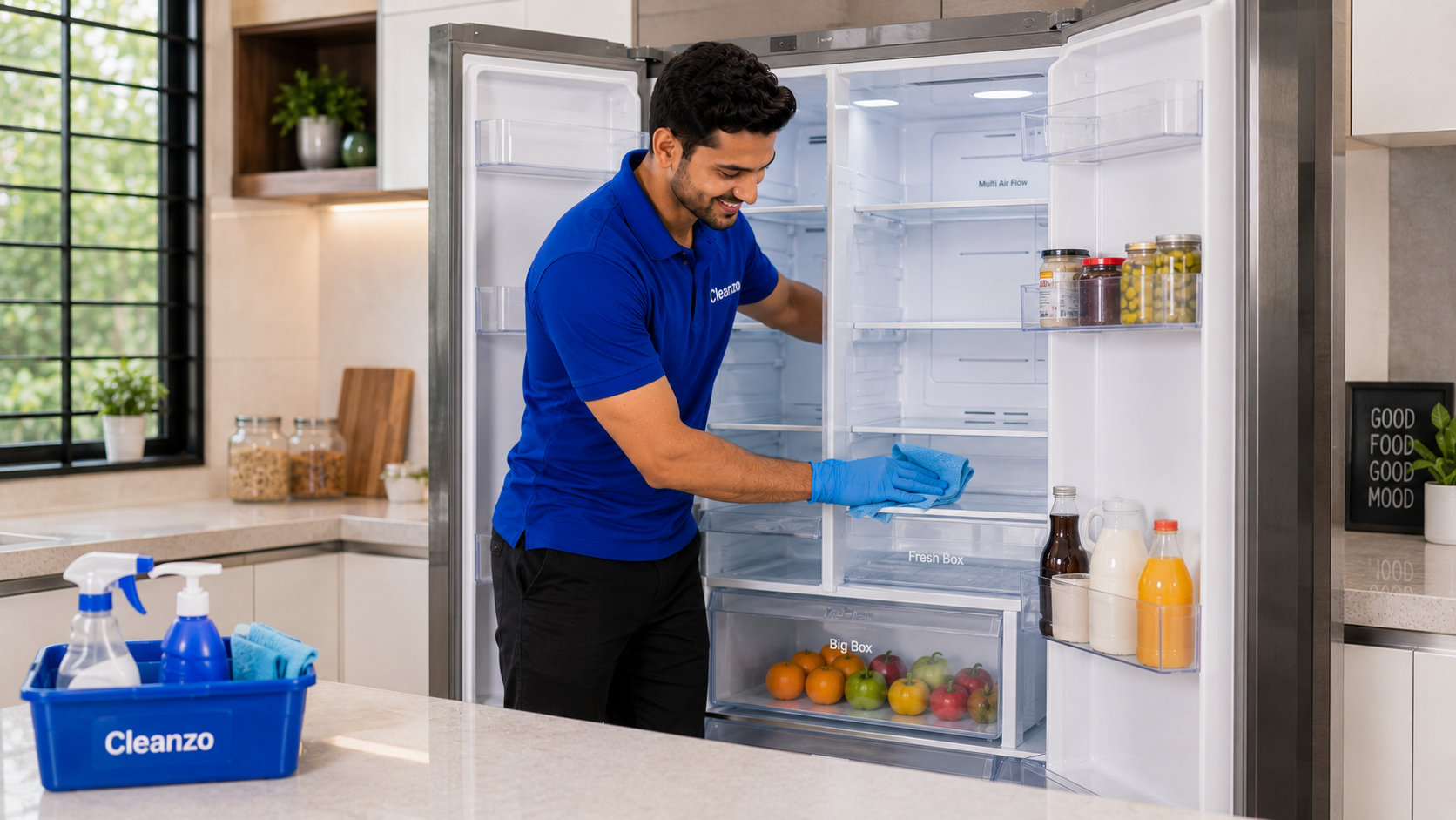 Double Door Fridge Cleaning